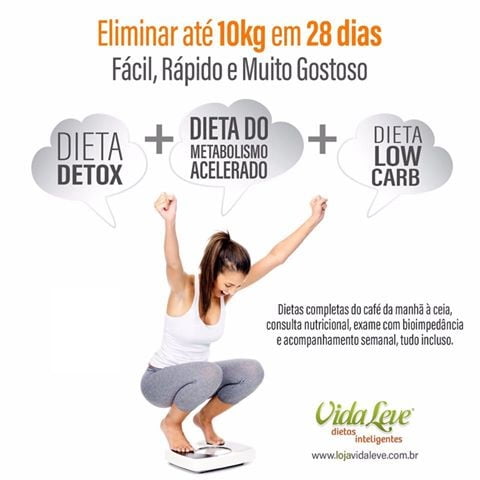 Combo Dieta Detox + Dieta do Metabolismo Acelerado + Dieta Low Carb